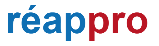 réappro Logo de réappro, avec "ré" en bleu et "appro" en rouge.